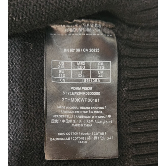 G by Guess Black Sweater Cardigan Size XXL Jacket with Pockets Cotton Zip Up - Picture 4 of 8